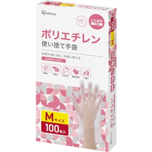 IRIS 106472 ポリエチレン手袋 Mサイズ