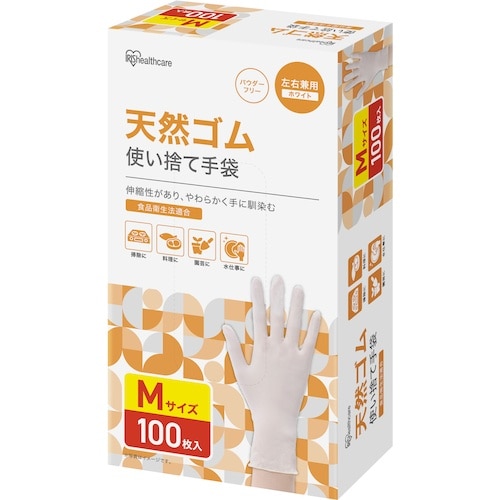 IRIS 106466 天然ゴム手袋 Mサイズ 1