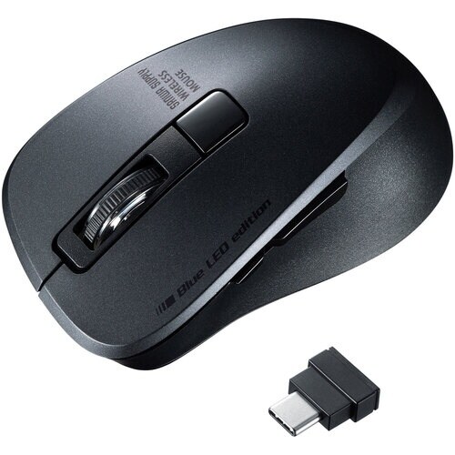 SANWA 静音ワイヤレスType−CブルーLED