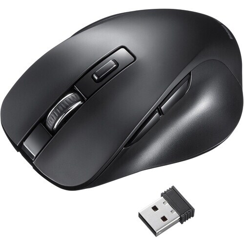 SANWA ワイヤレスブルーLEDマウス(5ボタン