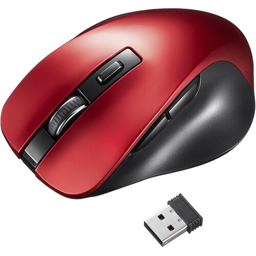 SANWA ワイヤレスブルーLEDマウス(5ボタン