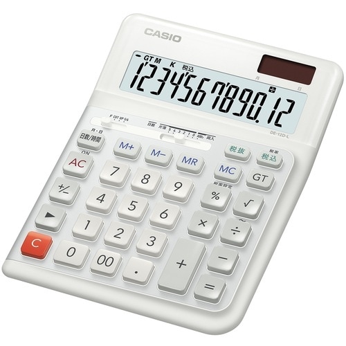 カシオ 人間工学電卓左手用 DE−12D−L−WE