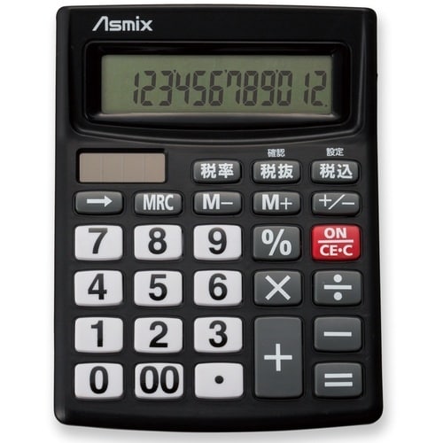ASKA 電卓 ビジネス電卓 ブラック