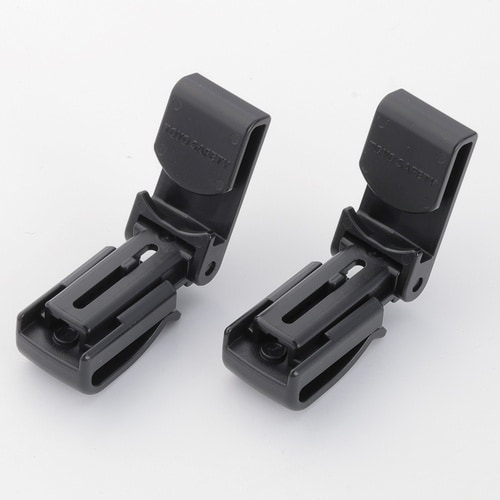 緑十字 ヘルメット用クリップ ブラック 2個組 バ