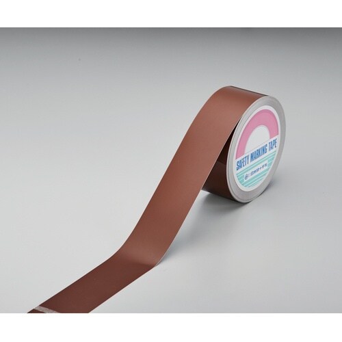 緑十字 ビバスーパーラインテープ 茶 50mm幅×