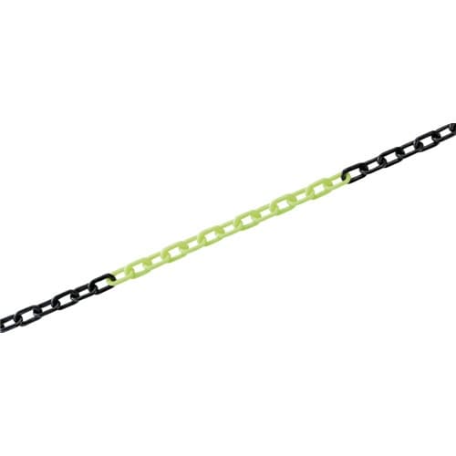 緑十字 プラスチックチェーン 蛍光黄/黒 長さ10