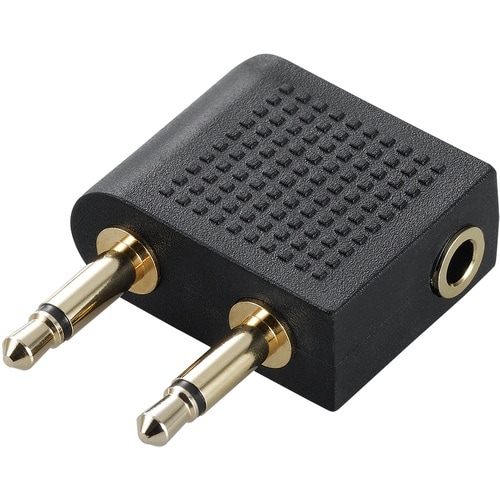 YAZAWA トラベル航空機用変換プラグ ブラック