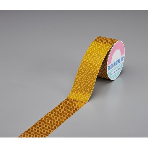緑十字 軟質高輝度プリズム反射テープ 黄反射 50