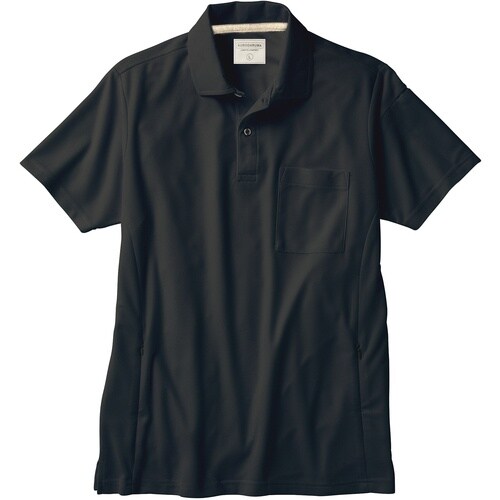 クロダルマ 半袖ポロシャツ ブラック LL