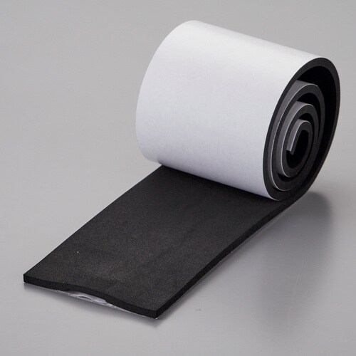 緑十字 スポンジゴム(粘着テープ付) 黒 100×