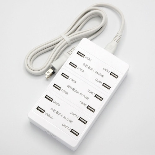 緑十字 USB(TYPE−A)充電器 ホワイト 約