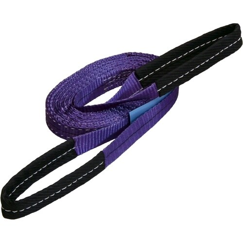 緑十字 ベルトスリング(両端アイタイプ) 紫 25