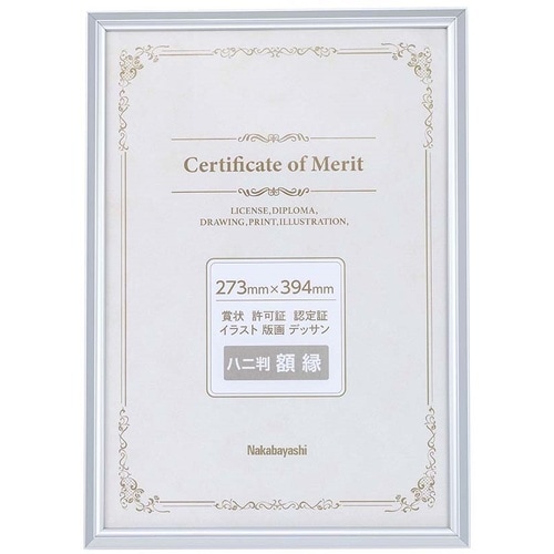 ナカバヤシ アルミ賞状額/八二/シルバー