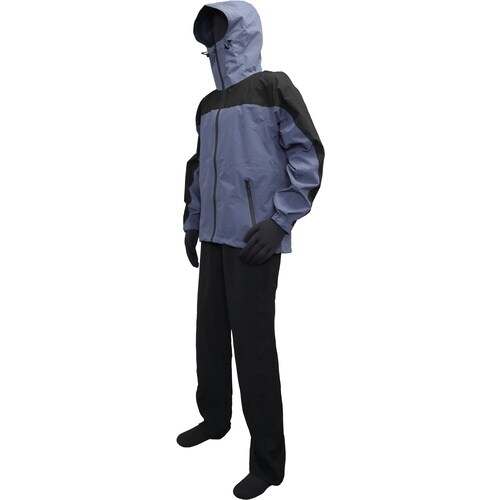 川西 ストレッチレインスーツ ネイビー Lサイズ