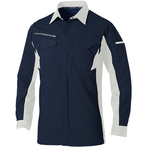 SOWA 3478−02 長袖シャツ ネイビー 6