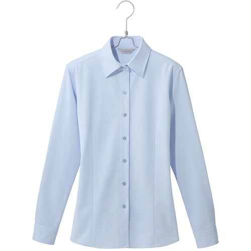 ピエ 長袖ブラウスHCB4101 サックス 19