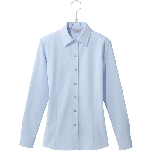 ピエ 長袖ブラウスHCB4101 サックス 5