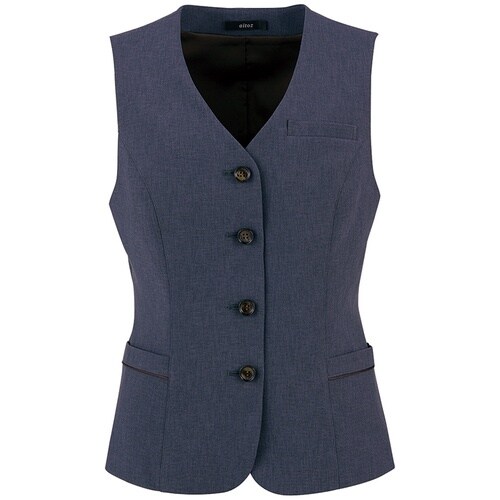 ピエ レディースベストAZ630011 ブルーグレ
