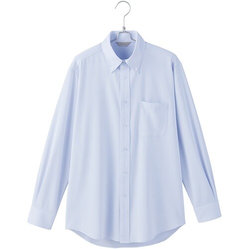 ピエ メンズ長袖ボタン無地ダウンシャツAZ6341