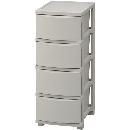 IRIS 206661 スリムチェスト 4段 ダー