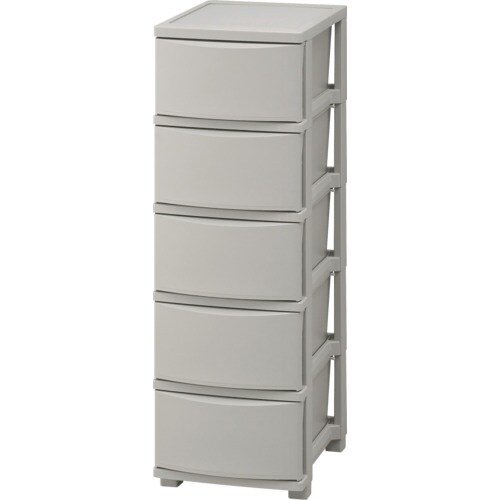 IRIS 206665 スリムチェスト 5段 ダー