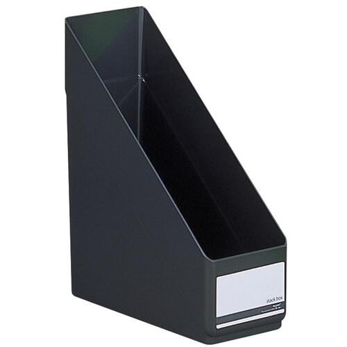 LIHIT スタックボックス 縦型 黒 A4