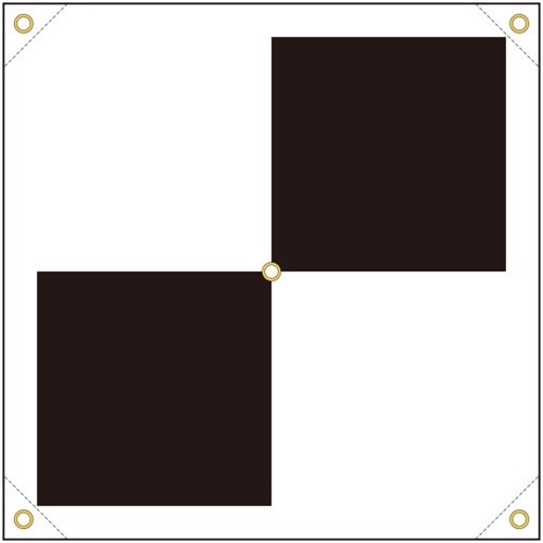 ユニット ドローン測量用対空標識 +型 白黒