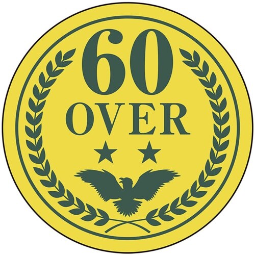 ユニット ヘルメットステッカー OVER60