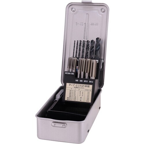 IS SKSハンドタップ・ドリルセット 細目入り