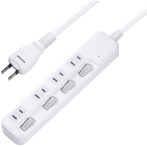 EXHEART 電源タップ 断線に強い個別スイッチ