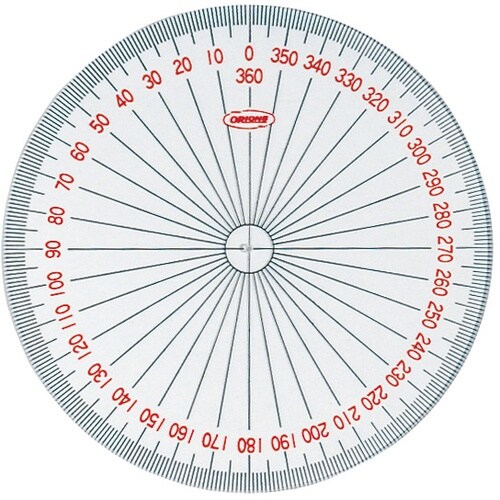 共栄プラスチック 全円分度器 8cm