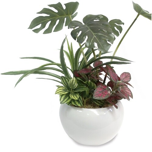 ササガワ 人工観葉植物 モンステラ寄植え Sサイズ