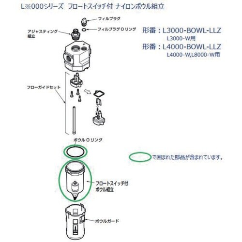 CKD L4000、8000シリーズ用 ボウル組立