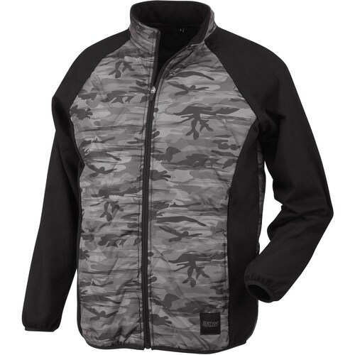 カジメイク ピンソニックキルトジャケット ブラック