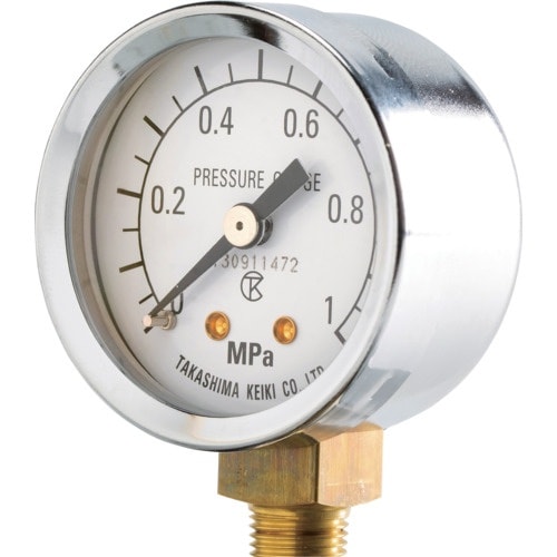 高島 小型圧力計(A枠立型・φ40)圧力レンジ0.