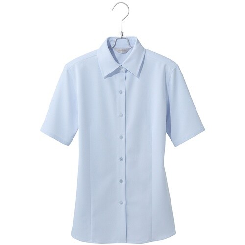 ピエ 半袖ブラウスHCB4100 サックス 17