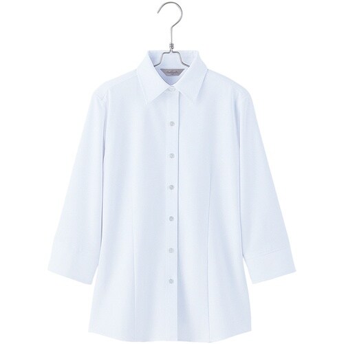 ピエ 七分袖ブラウスHCB4007 サックス 5