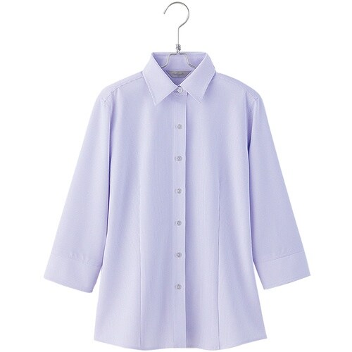 ピエ 七分袖ブラウスHCB4007 パープル 21