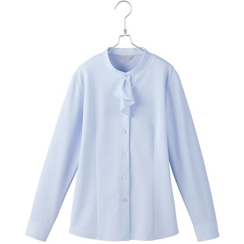 ピエ 長袖ブラウスHCB4121 サックス 19