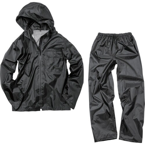 Makku いぶし銀レインスーツ2 ブラック LL