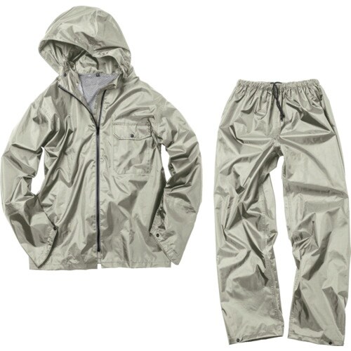 Makku いぶし銀レインスーツ2 ライトグレー