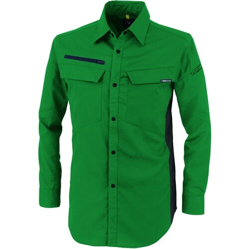 XEBEC 長袖シャツ1513−60−M グリーン