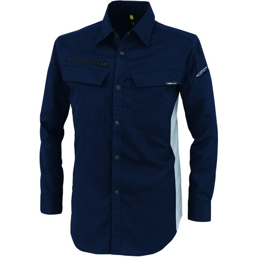 XEBEC 長袖シャツ1513−111−L 濃紺