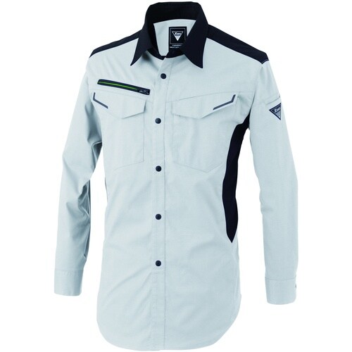 XEBEC 長袖シャツ1533−22−SS シルバ