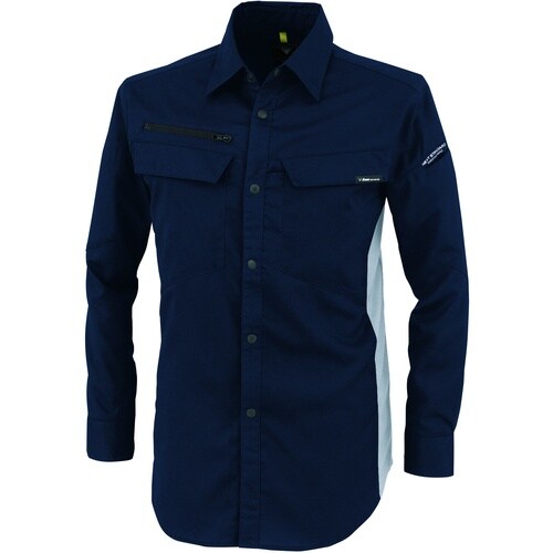 XEBEC 長袖シャツ1513−111−LL 濃紺