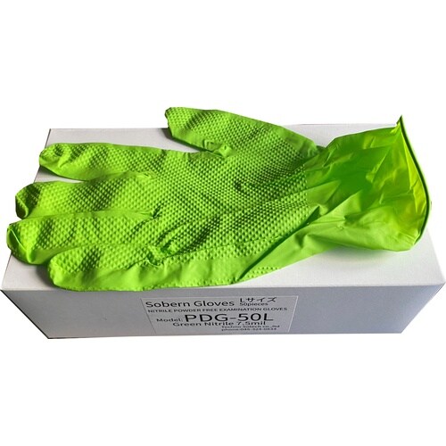 Sobern 手袋 ニトリルグローブ グリーン M