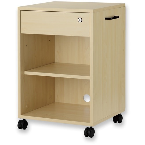 ASKA デスクワゴン 木製ワゴン引き出し付き 木