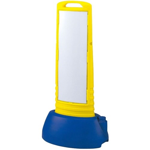 ユニット #サインキューブスリム黄 白無地片面