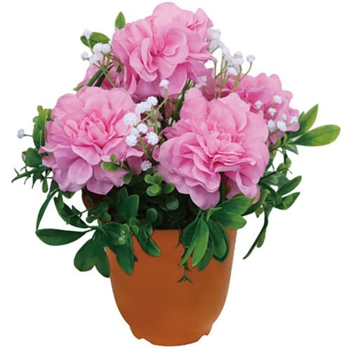 ユニット 造花鉢 ダリヤ(ピンク)