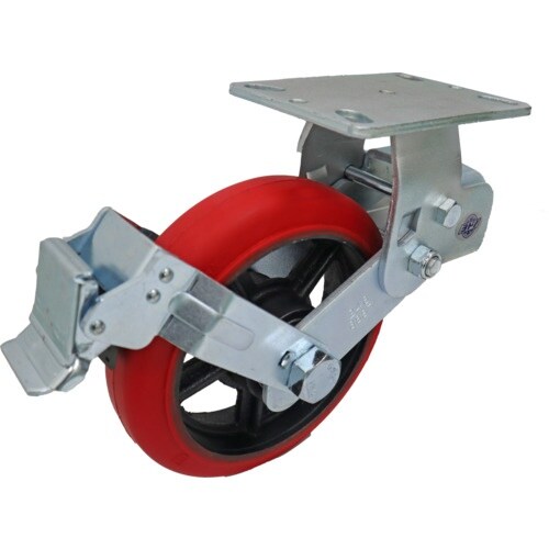 ヨドノ 重荷重用緩衝スプリング付キャスター固定車